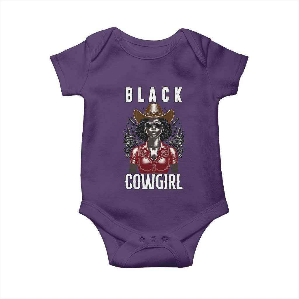 Black Cowgirl Rodeo Baby Onesie African American Western Country Texas - Wonder Print Shop
