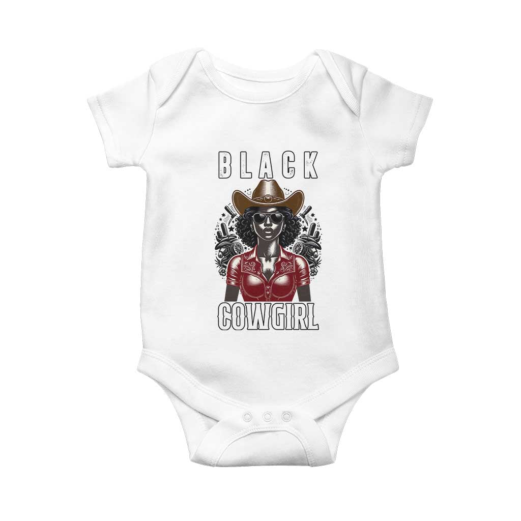 Black Cowgirl Rodeo Baby Onesie African American Western Country Texas - Wonder Print Shop