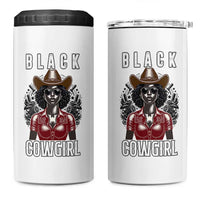 Black Cowgirl Rodeo 4 in 1 Can Cooler Tumbler African American Western Country Texas