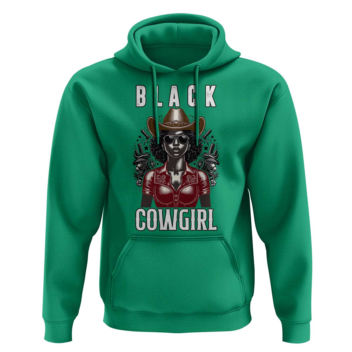 Black Cowgirl Rodeo Hoodie African American Western Country Texas - Wonder Print Shop