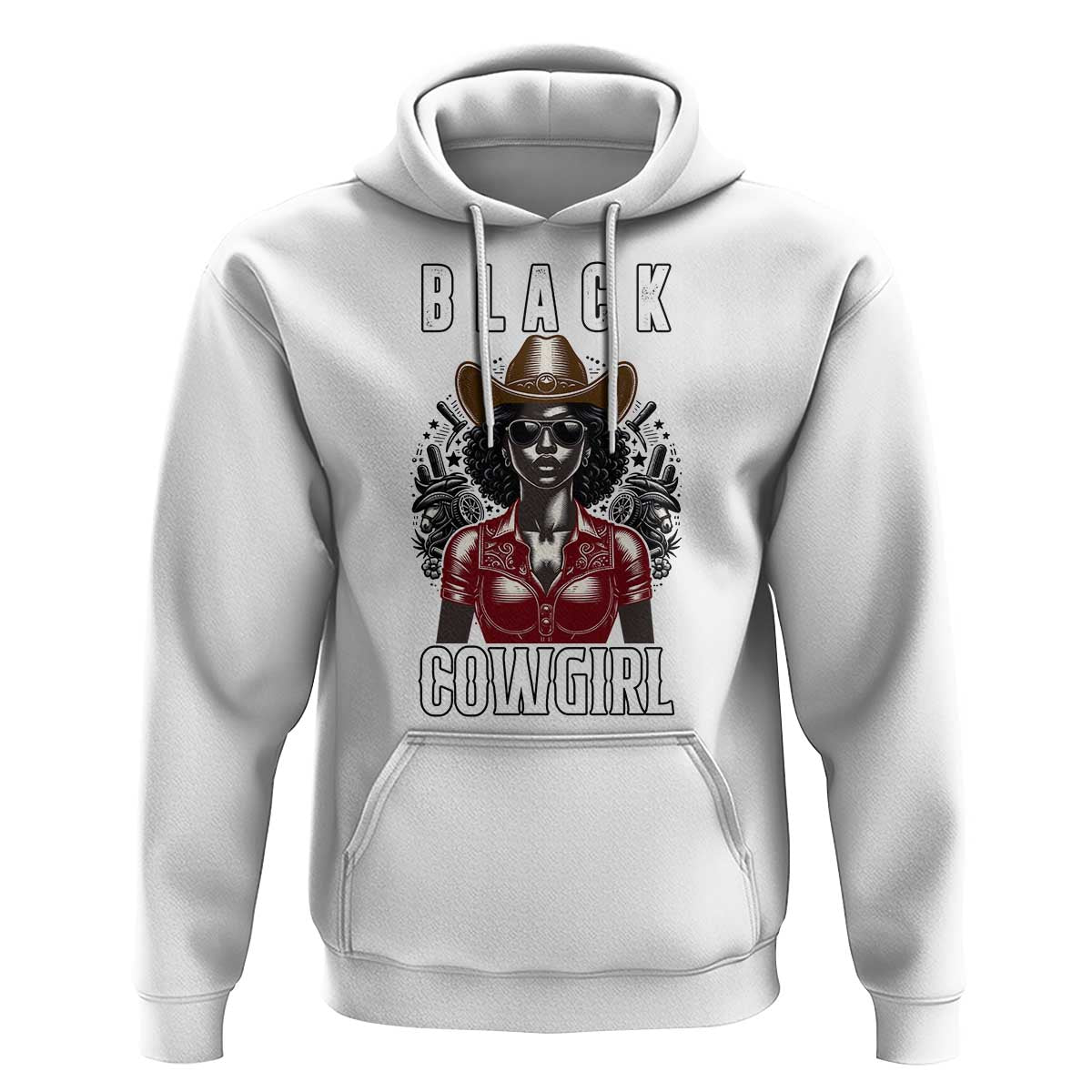 Black Cowgirl Rodeo Hoodie African American Western Country Texas - Wonder Print Shop