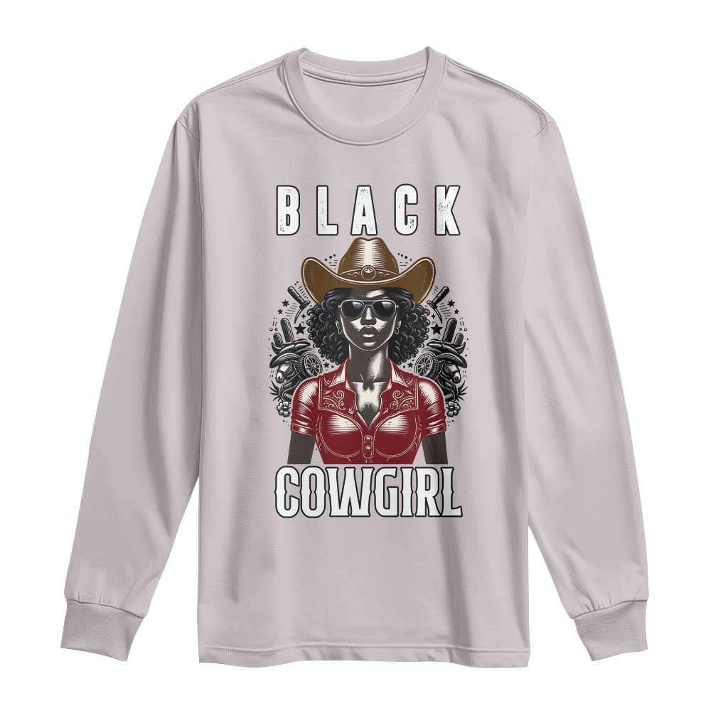 Black Cowgirl Rodeo Long Sleeve Shirt African American Western Country Texas - Wonder Print Shop