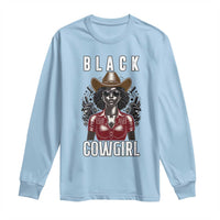 Black Cowgirl Rodeo Long Sleeve Shirt African American Western Country Texas - Wonder Print Shop