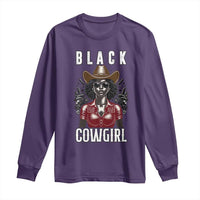 Black Cowgirl Rodeo Long Sleeve Shirt African American Western Country Texas - Wonder Print Shop