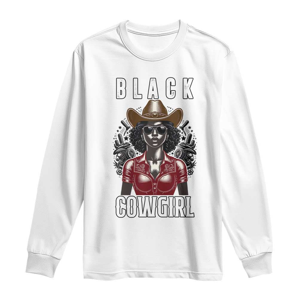Black Cowgirl Rodeo Long Sleeve Shirt African American Western Country Texas - Wonder Print Shop
