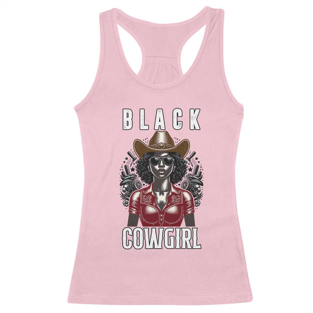 Black Cowgirl Rodeo Racerback Tank Top African American Western Country Texas - Wonder Print Shop