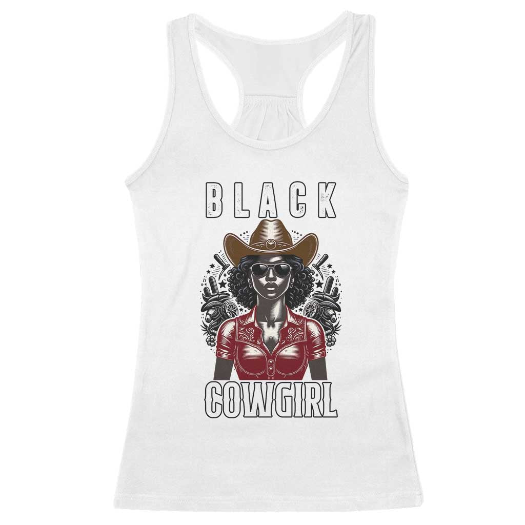 Black Cowgirl Rodeo Racerback Tank Top African American Western Country Texas - Wonder Print Shop