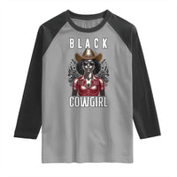Black Cowgirl Rodeo Raglan Shirt African American Western Country Texas - Wonder Print Shop