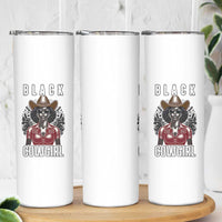 Black Cowgirl Rodeo Skinny Tumbler African American Western Country Texas