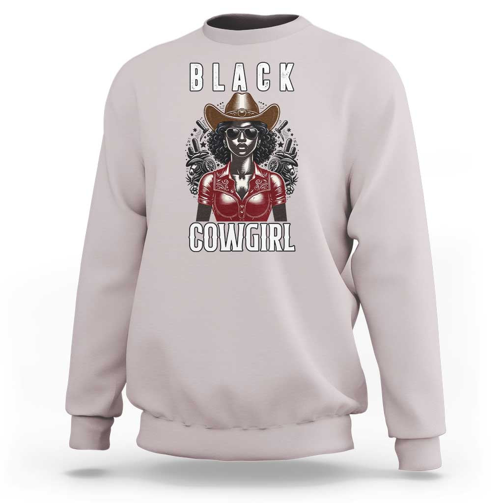 Black Cowgirl Rodeo Sweatshirt African American Western Country Texas - Wonder Print Shop