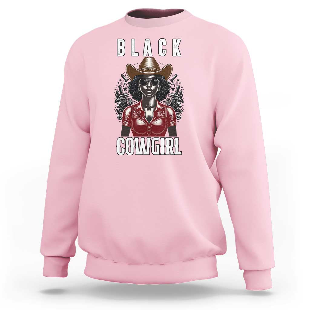 Black Cowgirl Rodeo Sweatshirt African American Western Country Texas - Wonder Print Shop