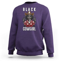 Black Cowgirl Rodeo Sweatshirt African American Western Country Texas - Wonder Print Shop