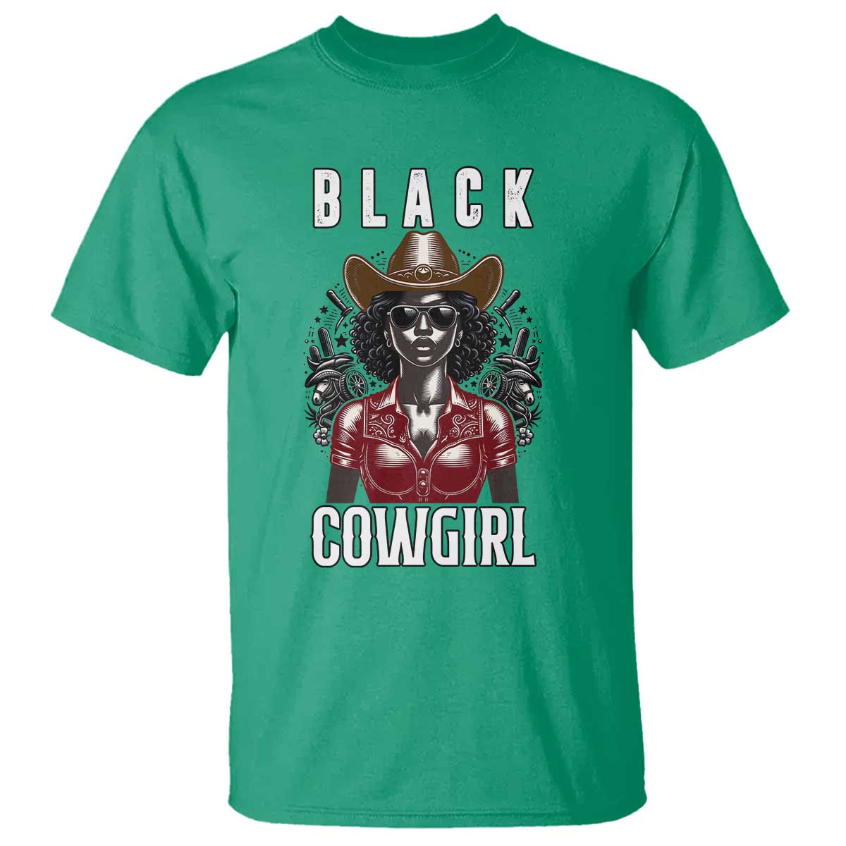 Black Cowgirl Rodeo T Shirt African American Western Country Texas - Wonder Print Shop