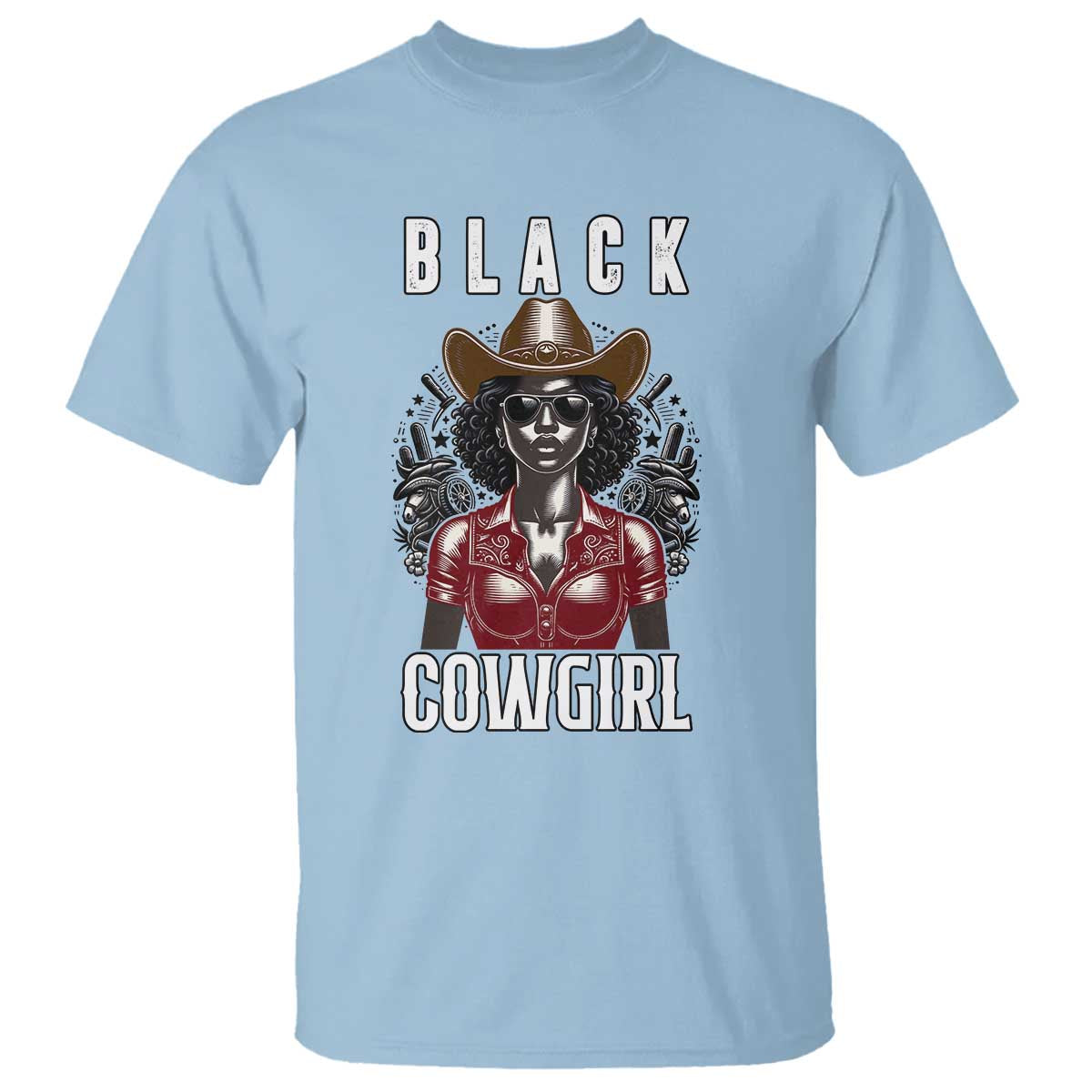 Black Cowgirl Rodeo T Shirt African American Western Country Texas - Wonder Print Shop