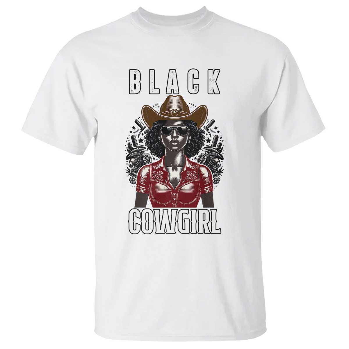 Black Cowgirl Rodeo T Shirt African American Western Country Texas - Wonder Print Shop