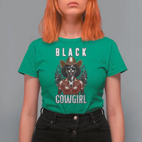 Black Cowgirl Rodeo T Shirt For Women African American Western Country Texas - Wonder Print Shop