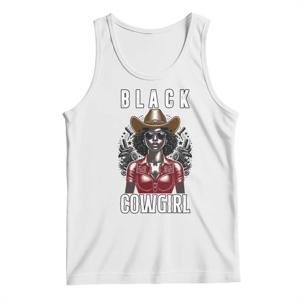 Black Cowgirl Rodeo Tank Top African American Western Country Texas - Wonder Print Shop