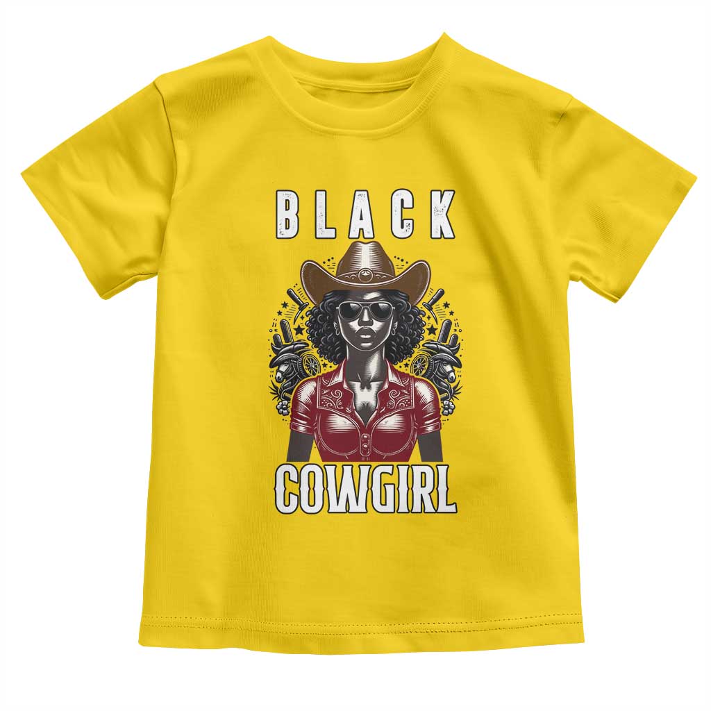 Black Cowgirl Rodeo Toddler T Shirt African American Western Country Texas - Wonder Print Shop