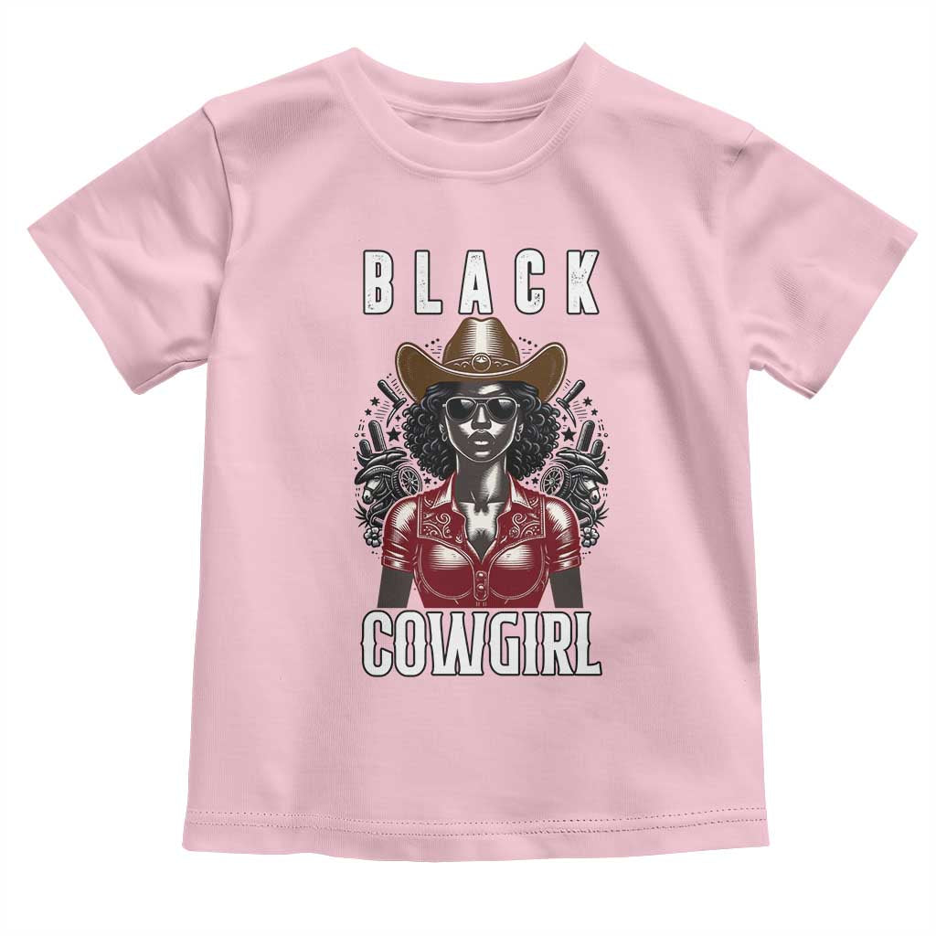 Black Cowgirl Rodeo Toddler T Shirt African American Western Country Texas - Wonder Print Shop