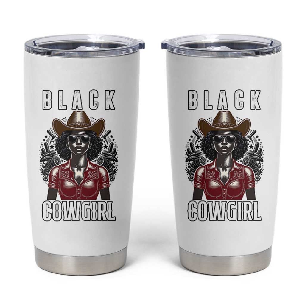 Black Cowgirl Rodeo Tumbler Cup African American Western Country Texas