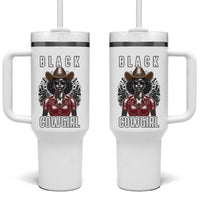 Black Cowgirl Rodeo Tumbler With Handle African American Western Country Texas