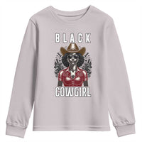 Black Cowgirl Rodeo Youth Sweatshirt African American Western Country Texas - Wonder Print Shop