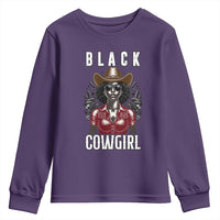 Black Cowgirl Rodeo Youth Sweatshirt African American Western Country Texas - Wonder Print Shop