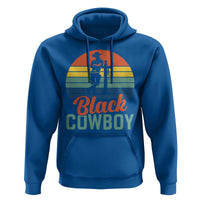 Black Cowboy Sunset Hoodie Western Rodeo Cross - Wonder Print Shop