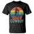 Black Cowboy Sunset T Shirt Western Rodeo Cross - Wonder Print Shop