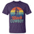 Black Cowboy Sunset T Shirt Western Rodeo Cross - Wonder Print Shop