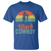 Black Cowboy Sunset T Shirt Western Rodeo Cross - Wonder Print Shop