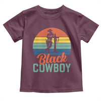 Black Cowboy Sunset Toddler T Shirt Western Rodeo Cross - Wonder Print Shop