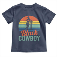 Black Cowboy Sunset Toddler T Shirt Western Rodeo Cross - Wonder Print Shop