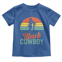 Black Cowboy Sunset Toddler T Shirt Western Rodeo Cross - Wonder Print Shop