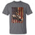 Black Cowboy Bull Rider T Shirt Western Rodeo Patriotic American Flag - Wonder Print Shop