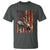 Black Cowboy Bull Rider T Shirt Western Rodeo Patriotic American Flag - Wonder Print Shop