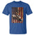 Black Cowboy Bull Rider T Shirt Western Rodeo Patriotic American Flag - Wonder Print Shop