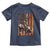 Black Cowboy Bull Rider Toddler T Shirt Western Rodeo Patriotic American Flag - Wonder Print Shop