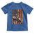 Black Cowboy Bull Rider Toddler T Shirt Western Rodeo Patriotic American Flag - Wonder Print Shop