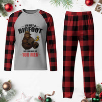 Funny Bigfoot Gym Plaid Pajama Set I Am Not A Bigfoot But I Can Beat Off 100 Men - Wonder Print Shop