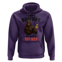 Funny Bigfoot Gym Hoodie I Am Not A Bigfoot But I Can Beat Off 100 Men - Wonder Print Shop