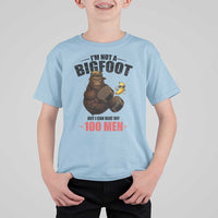 Funny Bigfoot Gym T Shirt For Kid I Am Not A Bigfoot But I Can Beat Off 100 Men - Wonder Print Shop