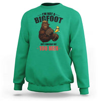 Funny Bigfoot Gym Sweatshirt I Am Not A Bigfoot But I Can Beat Off 100 Men - Wonder Print Shop