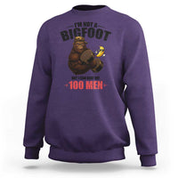 Funny Bigfoot Gym Sweatshirt I Am Not A Bigfoot But I Can Beat Off 100 Men - Wonder Print Shop
