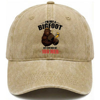 Funny Bigfoot Gym Washed Cotton Baseball Cap I Am Not A Bigfoot But I Can Beat Off 100 Men
