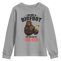 Funny Bigfoot Gym Youth Sweatshirt I Am Not A Bigfoot But I Can Beat Off 100 Men - Wonder Print Shop