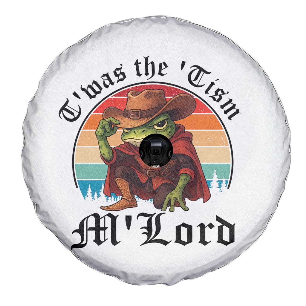Funny Frog Knight Spare Tire Cover T'was The 'Tism M'Lord Medieval Knight - Wonder Print Shop