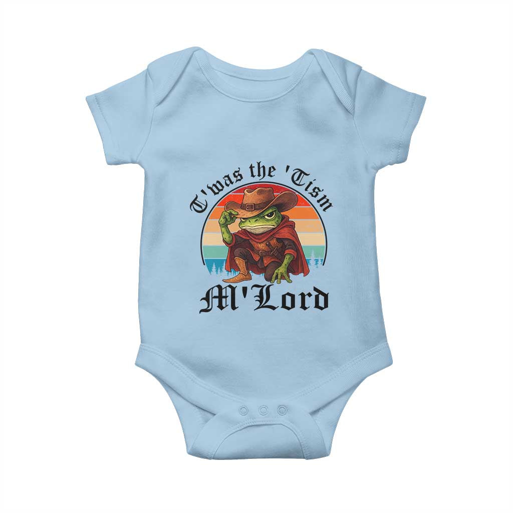 Funny Frog Knight Baby Onesie T'was The 'Tism M'Lord Medieval Knight - Wonder Print Shop