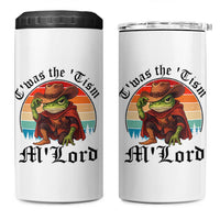 Funny Frog Knight 4 in 1 Can Cooler Tumbler T'was The 'Tism M'Lord Medieval Knight