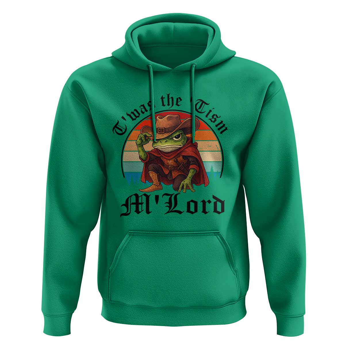 Funny Frog Knight Hoodie T'was The 'Tism M'Lord Medieval Knight - Wonder Print Shop